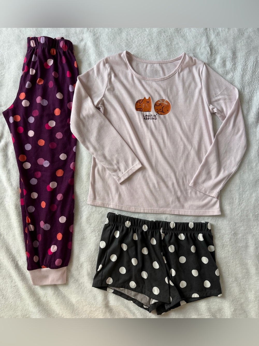 CAT & JACK | Pajamas | PJ Set | Polka Dots | Cat | Pants | Shorts | Long Sleeve